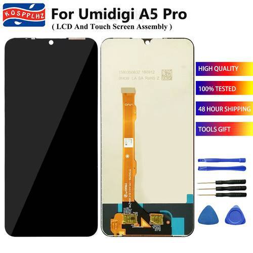 100% Guarantee work For UMIDIGI A5 PRO LCD Display Touch Screen Assembly Replacement Tested Well For UMIDIGI A5Pro LCD + Film