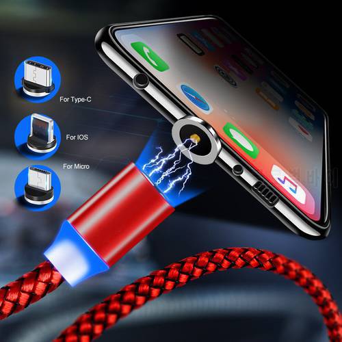 Sindvor Magnetic Charger Cable For iPhone 11 X XS 5s 6 6s 7 8 Plus Phones Fast Charge Max 2.4A Nylon Magnet Charger Cables Wire