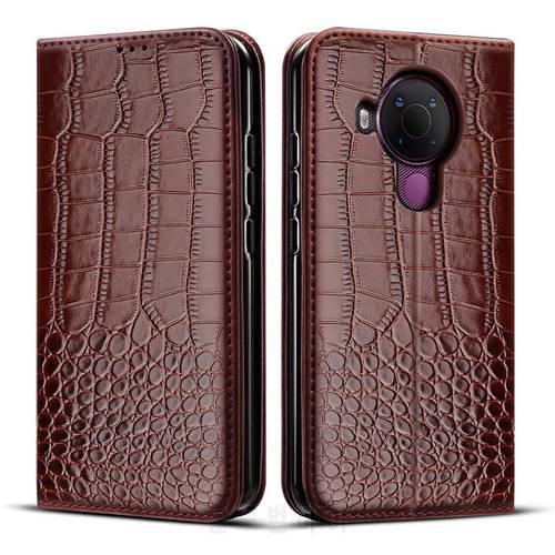 For Nokia 5.4 case Leather Wallet Flip Cover Vintage Magnet Phone Case For Nokia 5.4 TA-1340 6.39 inch Coque