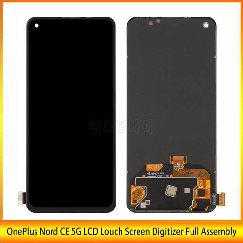 OLED Material LCD Louch Screen Digitizer Full Assembly for OnePlus Nord CE 5G Mobile Phone Repalcement Parts