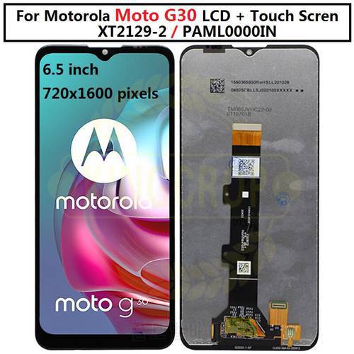 6.5&39&39 Original For Motorola Moto G30 LCD Display And Touch Screen Assembly Repair For Motorola G30 LCD XT2129-2, PAML0000IN
