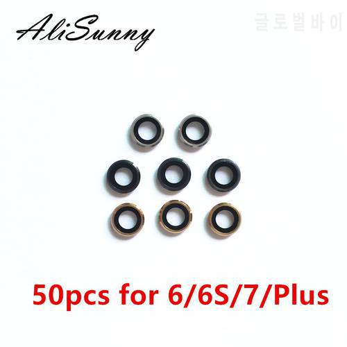 AliSunny 50pcs Back Camera Frame Lens for iPhone 6S 6 7 Plus 7Plus 6G 6Plus 6SP Rear Camera Glass Cover Ring Ringer Parts