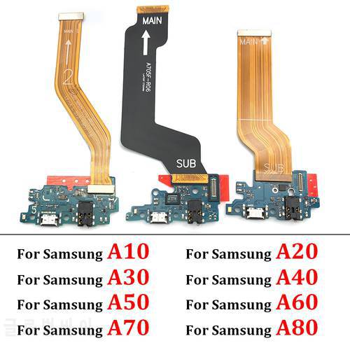 USB Charging Port Connector Board + Mainboard Flex For Samsung A10 A20 A30 A40 A50 A70 A10S A20S A30S A50S A31 Charging Port