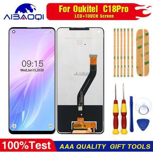 New Original Oukitel C18 Pro Touch Screen LCD Display For Oukitel C18Pro Replacement Parts + Disassemble Tool