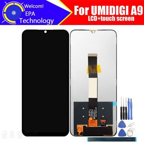 UMIDIGI A9 LCD Display+Touch Screen Digitizer 100% Original Tested LCD Screen Glass Panel For UMIDIGI A9+tools+ Adhesive.