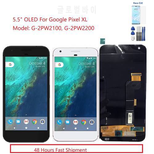 5.5”AMOLED For Google Pixel XL LCD Touch Screen Digitizer Assembly with Tools For Google Pixel XL G-2PW2100, G-2PW2200 Display