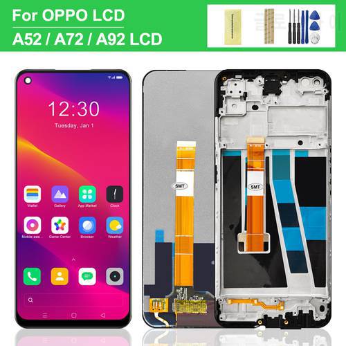 6.5&39&39 Original For Oppo A72 A92 A52 CPH2069 CPH2067 LCD Display Touch Screen Digitizer Assembly Replacement for OPPO A72 LCD