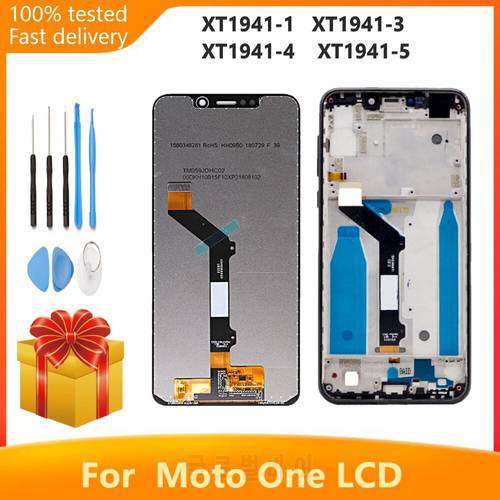 Original For Motorola Moto One P30 Play Display Assemble XT1941-1 XT1941-3 XT1941-4 LCD Display Touch Screen With Frame