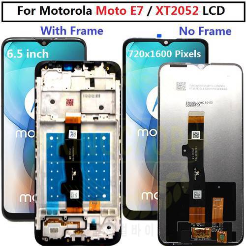 For Motorola Moto E7 lcd with frame display touch screen digitizer for Moto E7 lcd XT2052 XT2052-1 XT2095-1 For Moto E7 Display