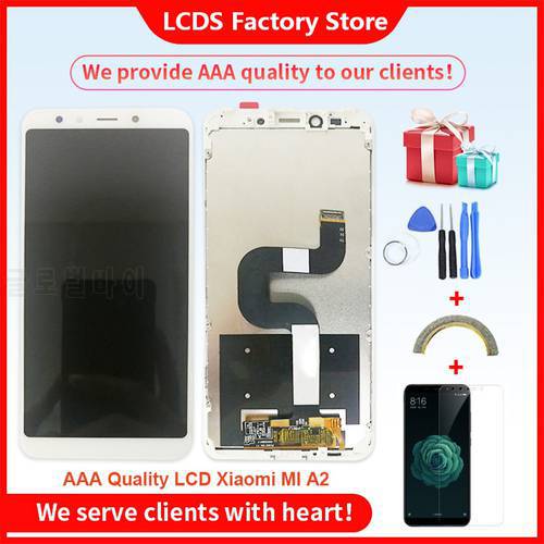 2160*1080 AAA Quality LCD For XiaoMi Mi A2 MIA2 LCD With Frame Display Screen Replacement For XiaoMi A2 Display LCD Assembly