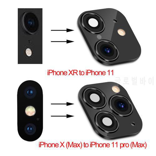 Metal Sticker Seconds Change Camera Lens Cover For iPhone X XS XR XsMax Fake Sticker Camera For iPhone 11 Pro Max Protector