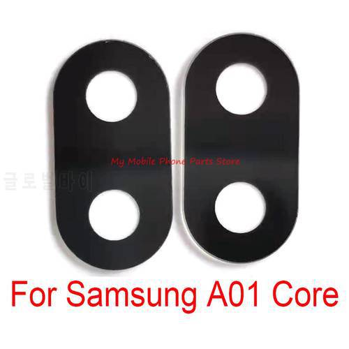 New Rear BackCamera Glass Lens For Samsung Galaxy A01 Core Back Big Camera Lens With Glue Sticker Replacements Repair Parts
