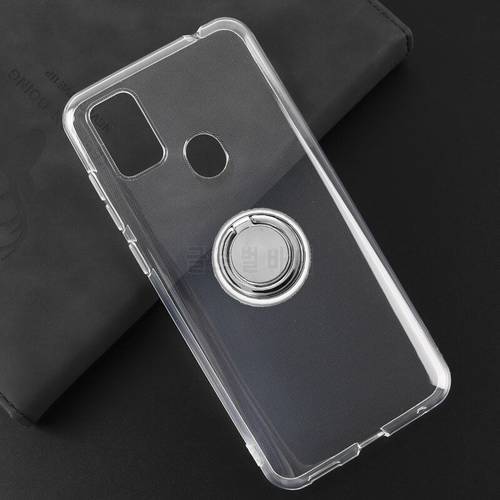 For Doogee X96 Pro Back Ring Holder Bracket Phone Cover TPU Soft Silicone Case On Doogee X96Pro