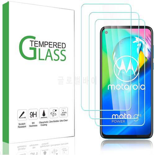 3Pcs Tempered Glass for Motorola Moto G8 Power G9 E6 Play E7 Plus E 2020 HD Clear Screen Protector for G Fast G Stylus One Macro