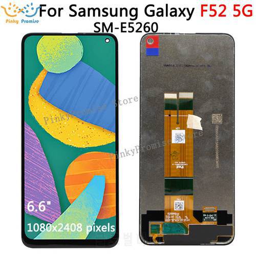 6.6&39&39 For Samsung Galaxy F52 5G LCD display with Touch Panel Screen Digitizer Assambly Replacement For Samsung F52 5G E5260 lcd