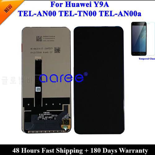 6.63&39 Original LCD Display For Huawei Y9A LCD For Huawei Y9A TEL-AN00 TEL-TN00 Display LCD Screen Touch Digitizer Assembly