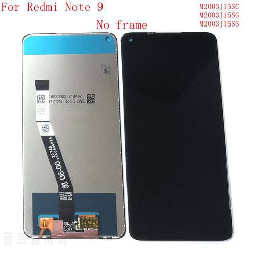 Original For Xiaomi Redmi note 9 Lcd Screen Display Touch Glass DIgitizer frame full note9 M2003J15SC M2003J15SG M2003J15SS