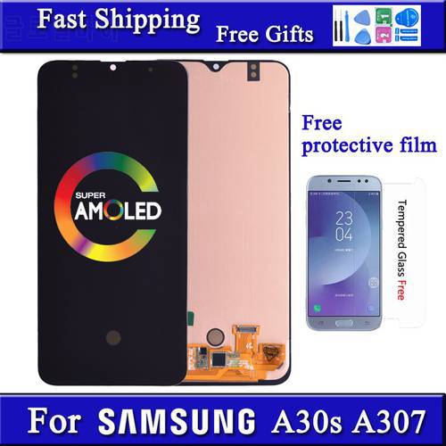 Super AMOLED For Samsung Galaxy A30s LCD Display A307 A307F A307FN A307G A307YN LCD Touch Screen Digitizer Assembly Replacement