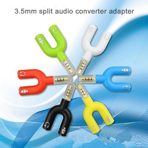 Microphone Headphone Converter 1 to 2 Jack Plug 3.5mm Cable AUX Audio Split Converter Adapter Adapter Male 2 Female Audio Cable