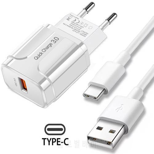 Quick Charger 3.0 USB Charger Type C Cable For OPPO A93 A83 A73 A53 A32 A72 A91 A92S Realme F17 7 6 5 Pro USB C Fast Charger