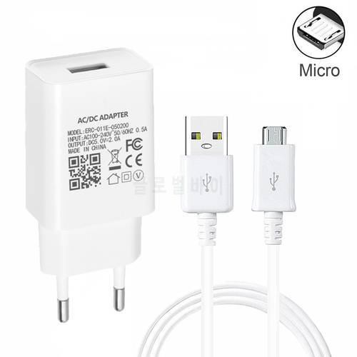 USB Charger 5V 2A Universal Portable Travel Wall Adapter For Huawei Honor 9A 9C 9S 8A 8S 8X 8C 7A 7C 7S 1m Micro USB Cable