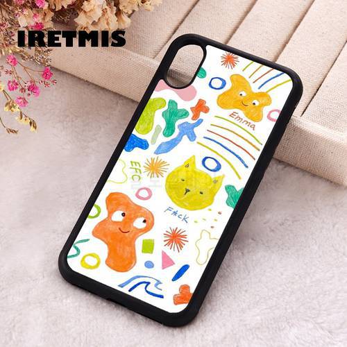 Iretmis 5 5S SE 2020 Phone Cover Case for iPhone 6 6S 7 8 Plus X Xs XR 11 12 13 MINI 14 Pro Max Rubber Silicone Emma Chamberlain