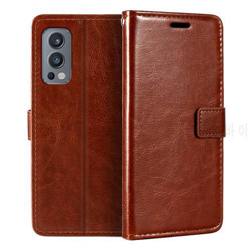 Case For Oneplus Nord 2 5G Wallet Premium PU Leather Magnetic Flip Case Cover With Card Holder And Kickstand For Nord 2 5G