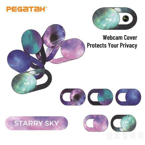 Hot Webcam Cover Starry Sky Phone Antispy Camera Cover for PC Laptop mobile Phone Privacy Protection Shutter Slider lens Sticke