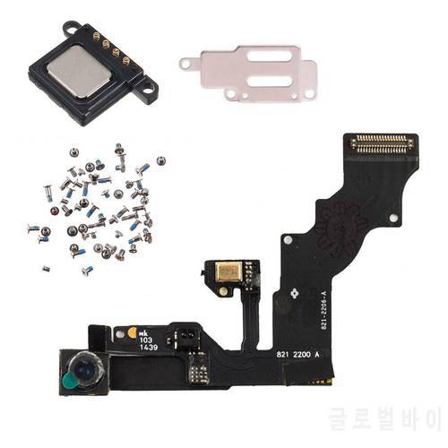 For iPhone 6 6s 6 Plus 6s Plus front Camera Proximity Sensor Flex with Earpiece + metal bracket with full screws set