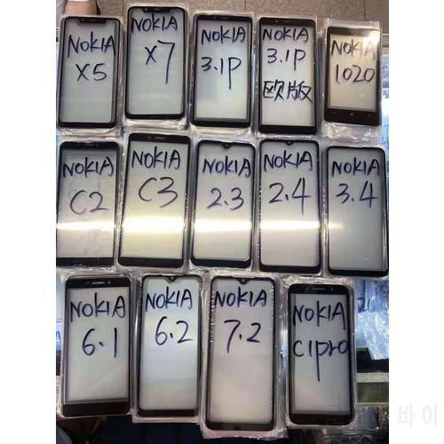 Touch panel Glass For Nokia X5 X7 3.1plus 1020 C2 C3 2.3 2.4 3.4 6.1 6.2 7.2 C1 Pro Front LCD Outer Glass Lens replacement