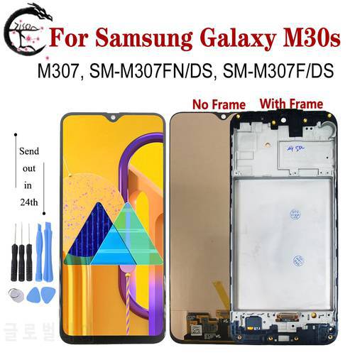 Incell LCD With Frame For Samsung Galaxy M30s M307 SM-M307FN/DS M307F LCD Display Touch Screen Sensor Digitizer Replacement