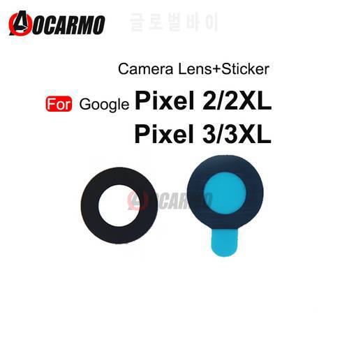 1Pcs Back Rear Camera Lens Glass With Sticker Adhesive For Google Pixel 2 3 XL 2xl 3XL Replacement Part