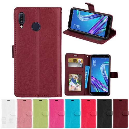 For ASUS ZenFone Max M1 ZB555KL Case Cover Vintage PU Leather Wallet Phone Cases For Asus ZB555KL X00PD ZB ZB555 555 555KL 5.5