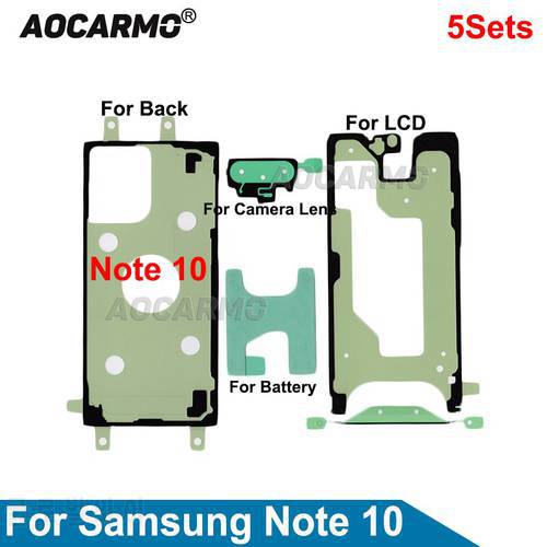5Pcs/Lot Full Set Adhesive LCD Screen Tape Back Battery Cover Frame Camera Lens Waterproof Sticker For Samsung Galaxy Note 10