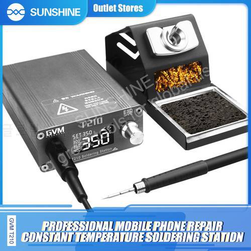 GVM T210 Soldering Station Professional Mobile Phone Repair Constant Temperature Whith Universal C210 Series Soldering Tips