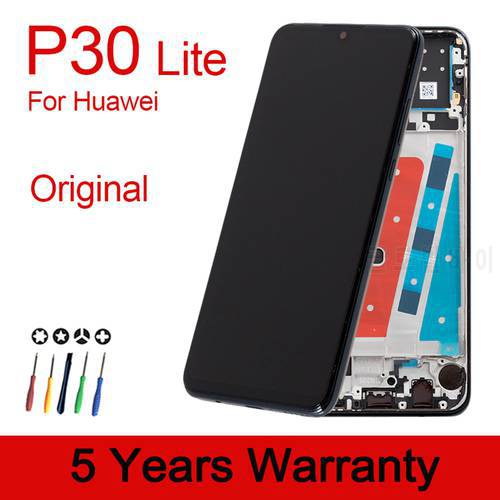 MAR-L01A L21A LX1A LX1M LX2 LX3 Display For Huawei P30 Lite LCD Screen With Frame Replacement Lcd For HUAWEI Nova 4e Display