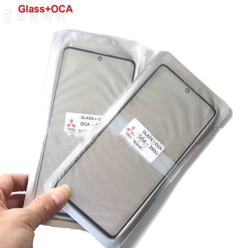 5PCS Front Glass Lens With OCA Glue Laminated For Samsung Galaxy A12 A32 A42 A52 A72 A51 M51 F41 A02 Screen Touch Panel Spare