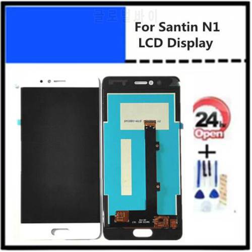 For Santin N1 LCD Display Touch Screen Digitizer Glass Repair Replacement Complete Assembly White