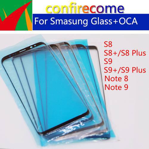 5Pcs\Lot For Samsung S8 S9 Plus S8+ S9+ Note 8 Note 9 Touch Screen Front Panel LCD Outer Lens Note8 Note9 Front Glass OCA Glue