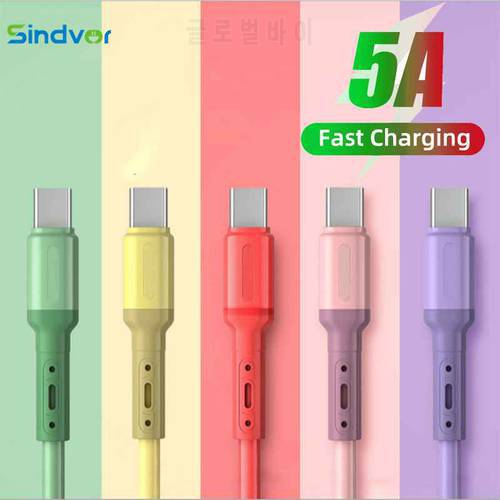 2M For USB C Phone Charger Charging Car Charger Cord 5A Type C Liquid Silicone Data Cable Charger Micro Usb Charger Fast Charger
