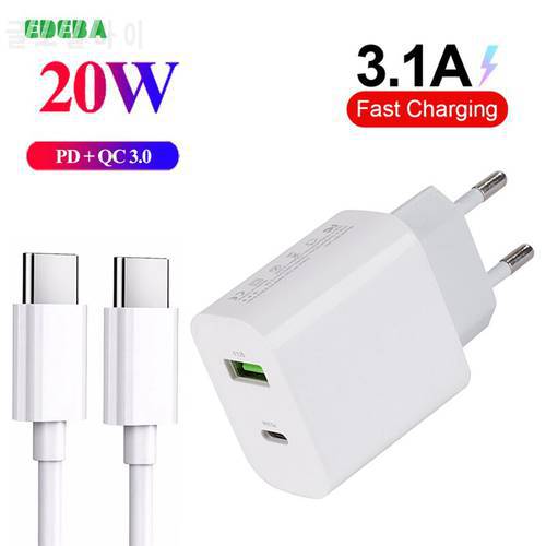 USB Charger Original 20W Super Fast Charge Adapter Type C for iPhone 13 Pro Max 12 11 Mini Xiaomi Samsung OnePlus Mobile Phone