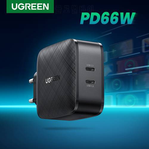 UGREEN 66W PD Charger Quick Charge 4.0 3.0 Type C PD USB Charger Portable Fast Charger For iPhone 14 13 12 Xiaomi Samsung Laptop