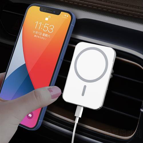 30W QI Magnetic Wireless Charger for iPhone 13 pro max mini 13 12 Accessories 360 Rotate Air Vent Car Phone Holder Fast Charging
