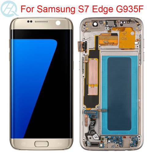 No Defect LCD For Samsung Galaxy S7 Edge G935F Display With Frame Touch Screen Assembly SM-G935F LCD Screen