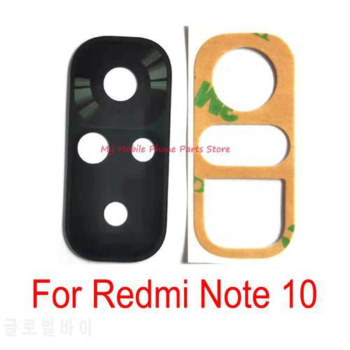 10 PCS Back Rear Camera Glass Lens For Xiaomi Mi Redmi Note 10 Note10 Back Big Camera Lens Glass With Sticker Repair Spare Parts
