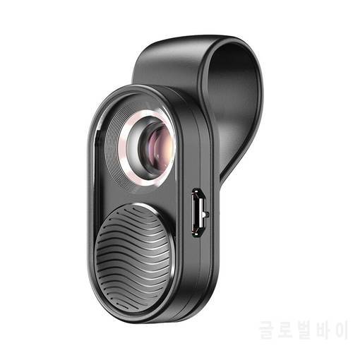 Apexel 100X Macro Phone Lens Fish Eye Lens Led Light Microscope Pocket Lenses for iPhone X Xs Max Samsung All Smartphone