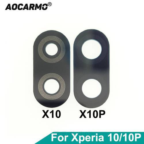 Aocarmo Rear Back Camera Lens Resin Len With Adhesive Sticker For Sony Xperia 10 i3113/23 i4113/93 10P Plus i3213/23 i4213/93