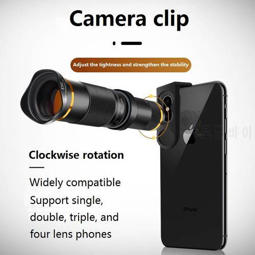38X Zoom Telephoto Lens HD Monocular Telescope Phone Camera Lens for IPhone 11 Xs Max XR Samsung Android Smartphone Mobile