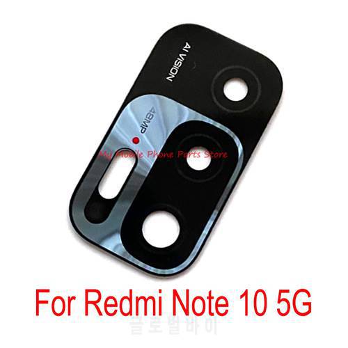 10 PCS Rear Camera Lens Glass For Xiaomi Redmi Note 10 Note10 5G Main Facing Camera Glass Lens With Glue Sticker Parts