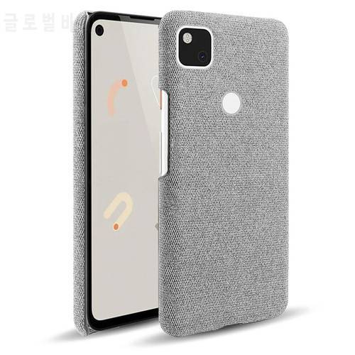 Cloth Cases For Google Pixel 4A Case G025J Slim Retro Cloth Hard Phone Cover For Pixel 4A 5G GD1YQ, G025I Pixel4A 4G Coque Funda